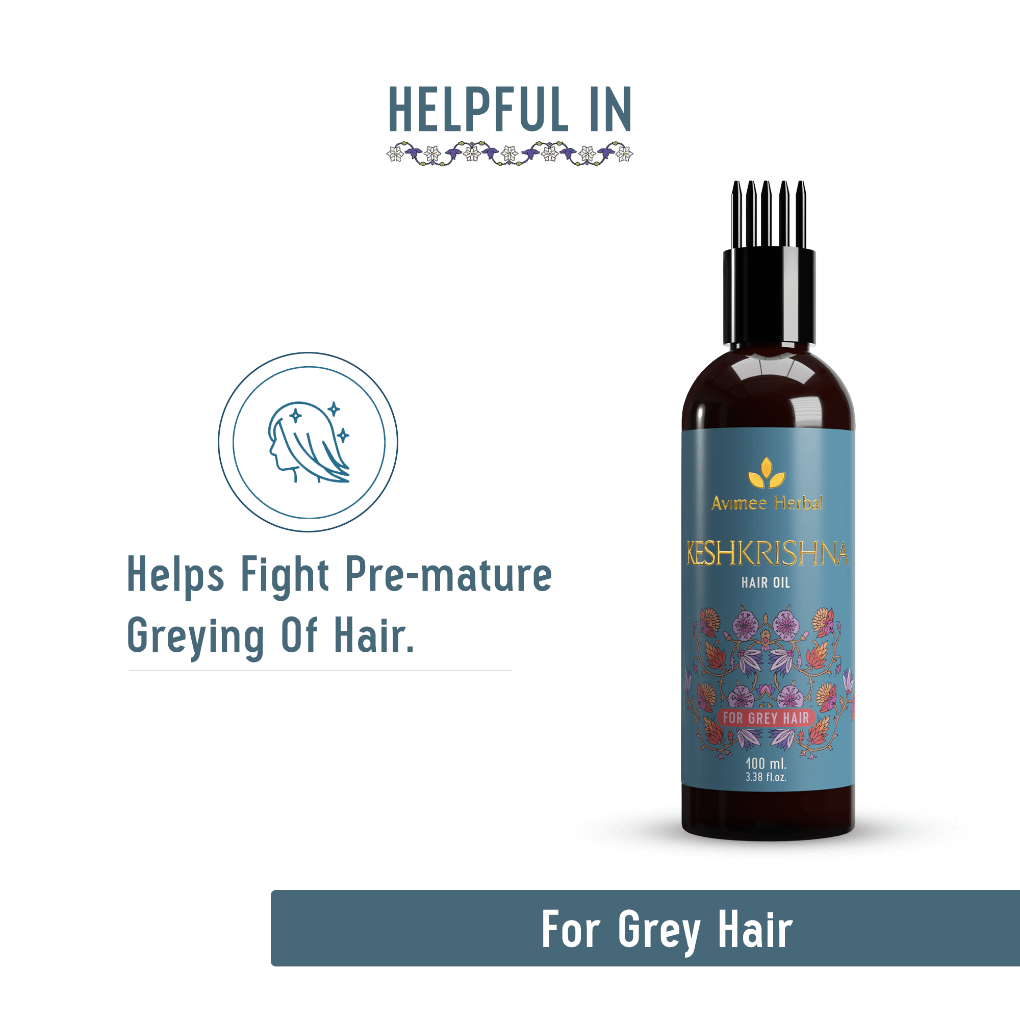 Anti Grey Hair Super Saver Combo: Keshkrishna Hair Oil and Scalptone Grey Hair Serum